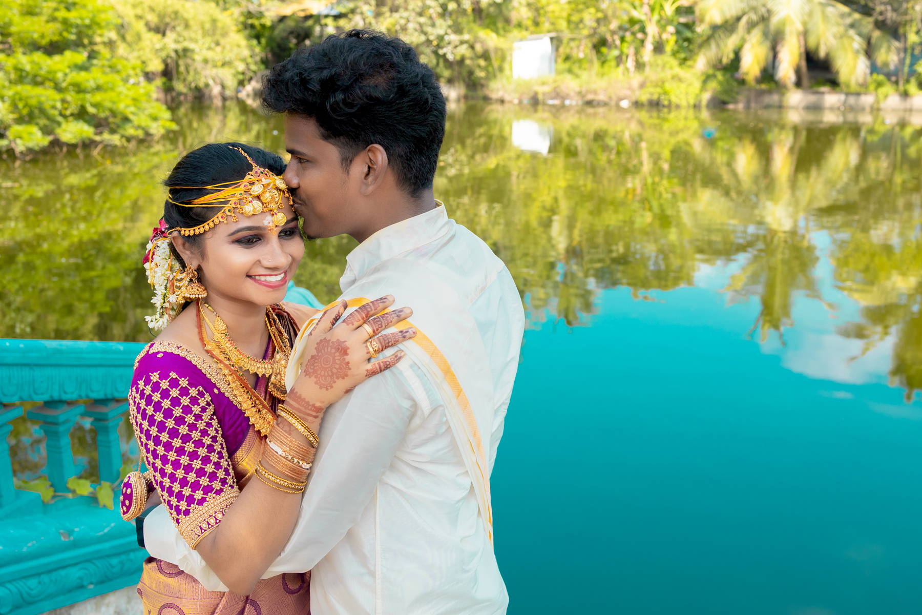 Wedding couple portrait